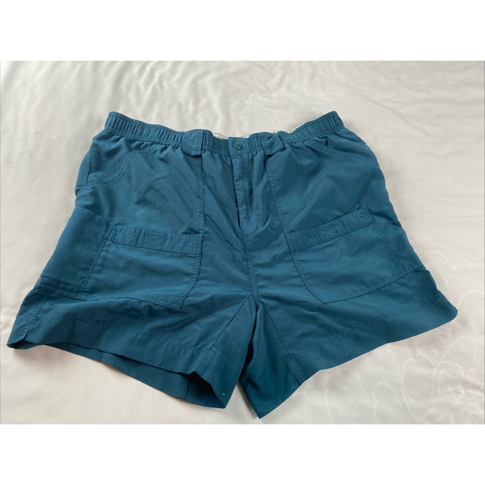 Reel Legends Mens Performance Fishing Cargo Shorts Size 40 Blue